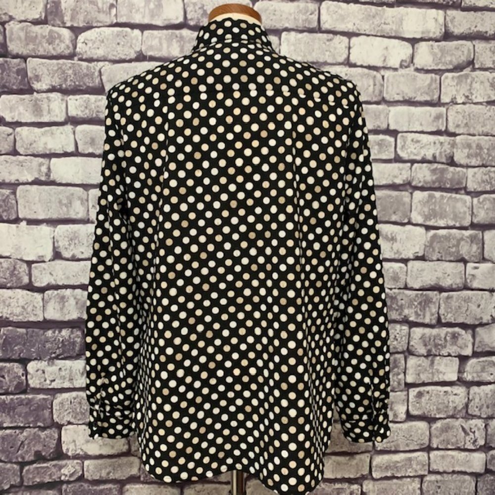 Coldwater Creek Polka Dot Blouse Size M - Picture 7 of 11